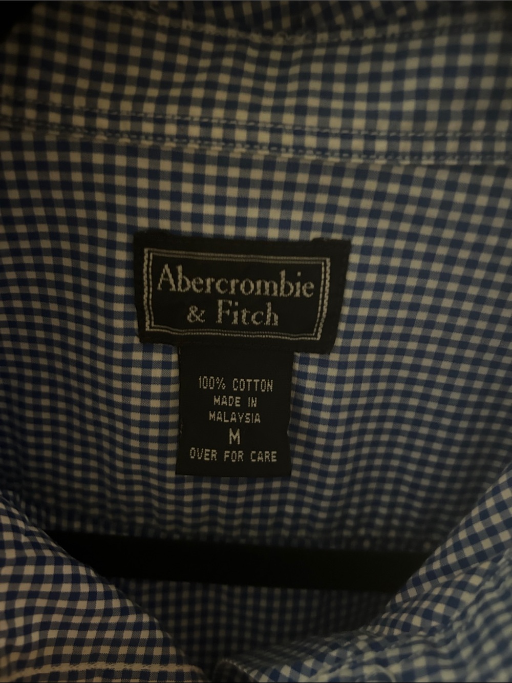 Abercrombie & Fitch Blue Gingham Shirt recreated for a woman with ruffled collar - Picture 2 of 6